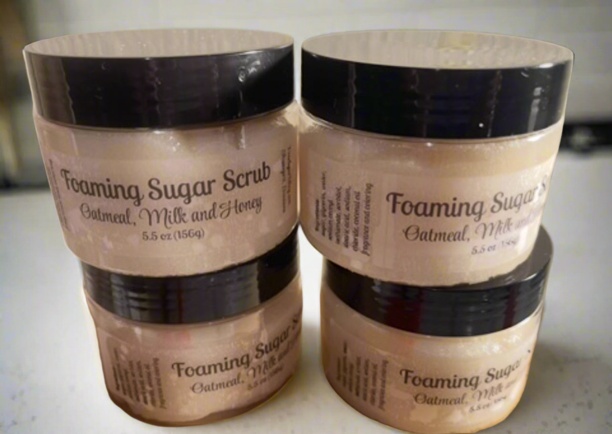 Oatmeal, Milk and Honey Foaming Sugar Scrub
