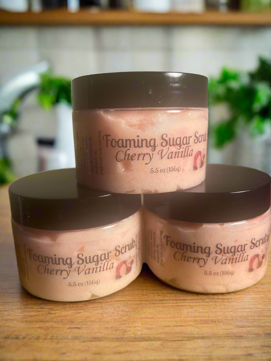 Cherry Vanilla Foaming Sugar Scrub
