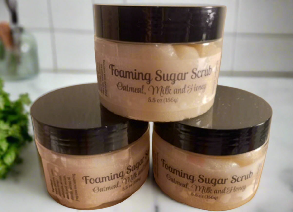 Oatmeal, Milk and Honey Foaming Sugar Scrub