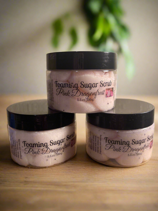 Pink Dragonfruit Foaming Sugar Scrub