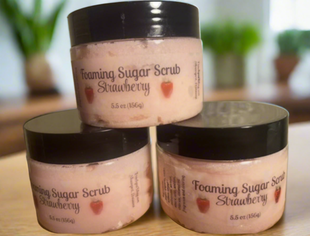 Strawberry Foaming Sugar Scrub