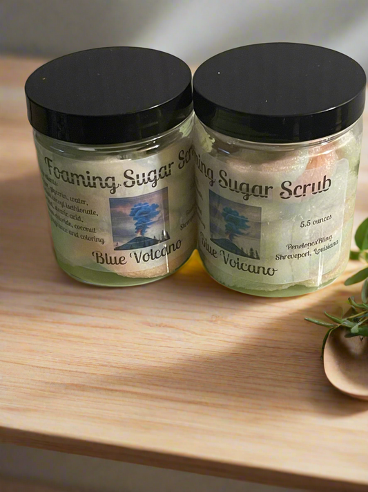 Blue Volcano Foaming Sugar Scrub