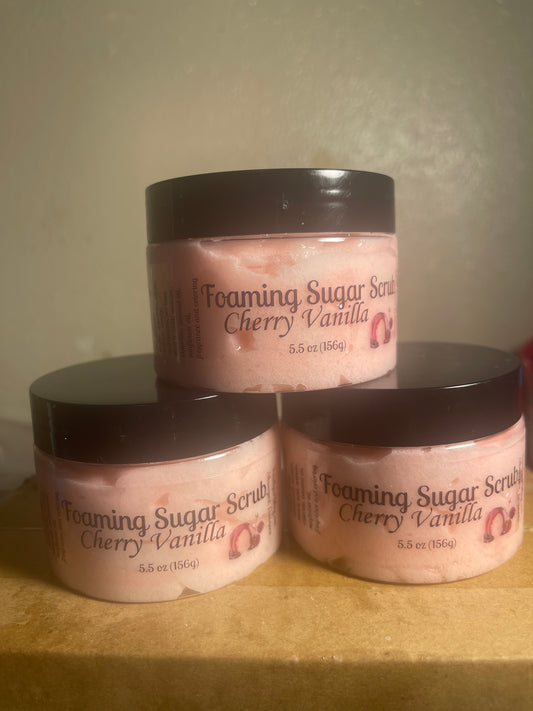 Cherry Vanilla Foaming Sugar Scrub